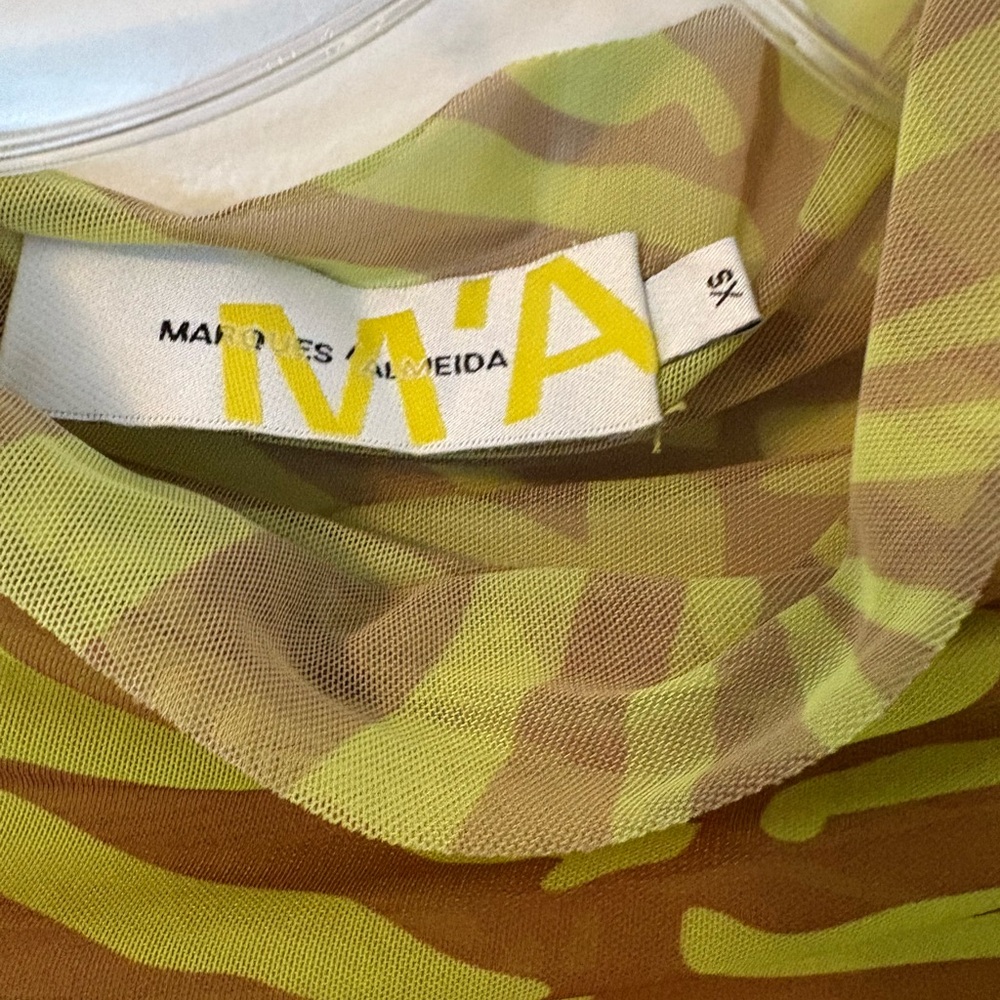Marques Almeida Zebra Pattern Mesh Top - Picture 5 of 6